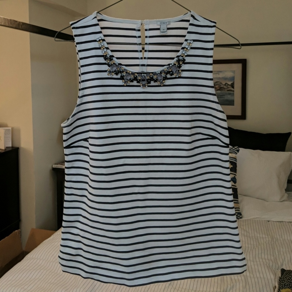 J. Crew Tunic with Embellished Neckline